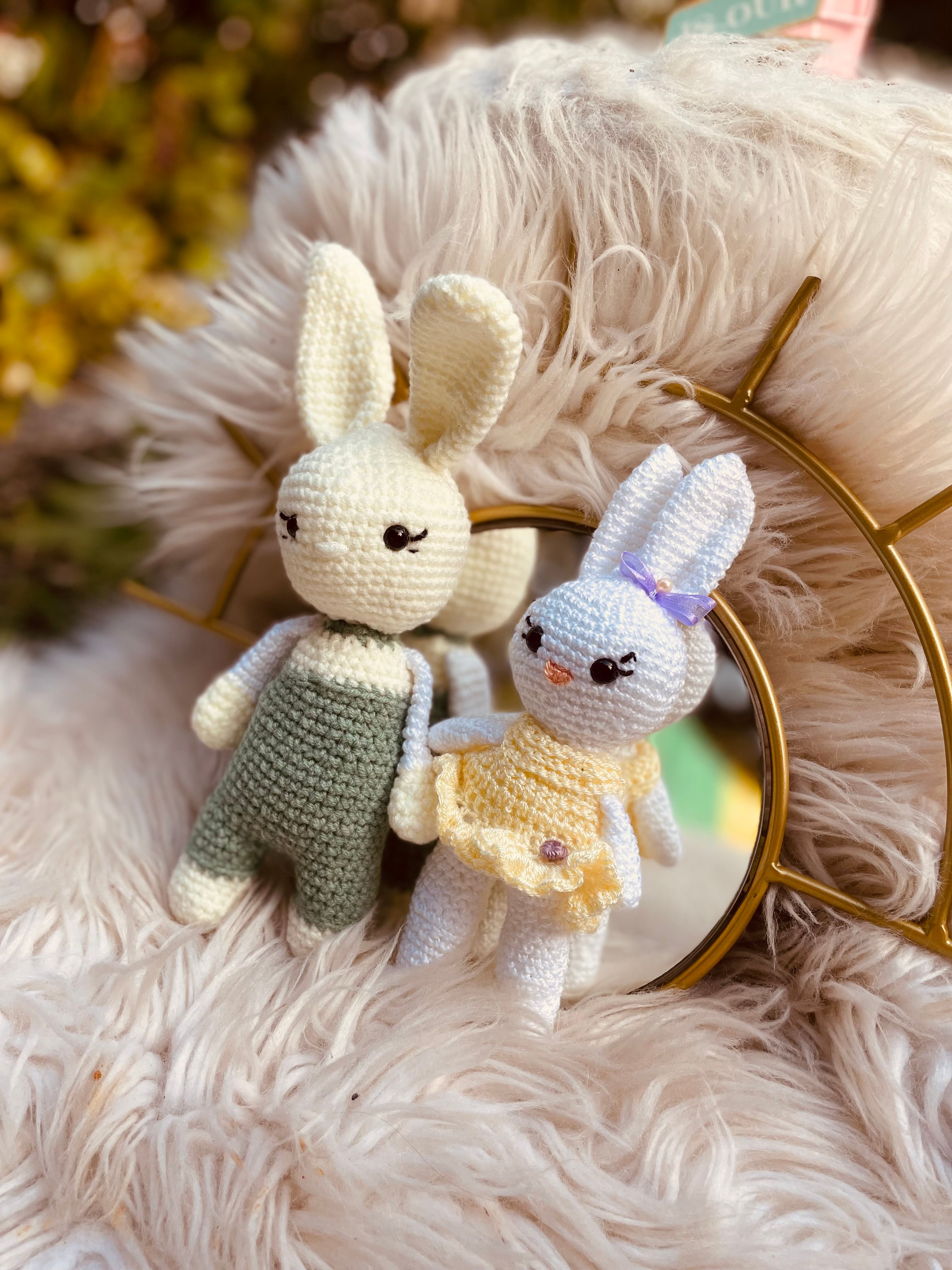 Crochet Bunny Duo