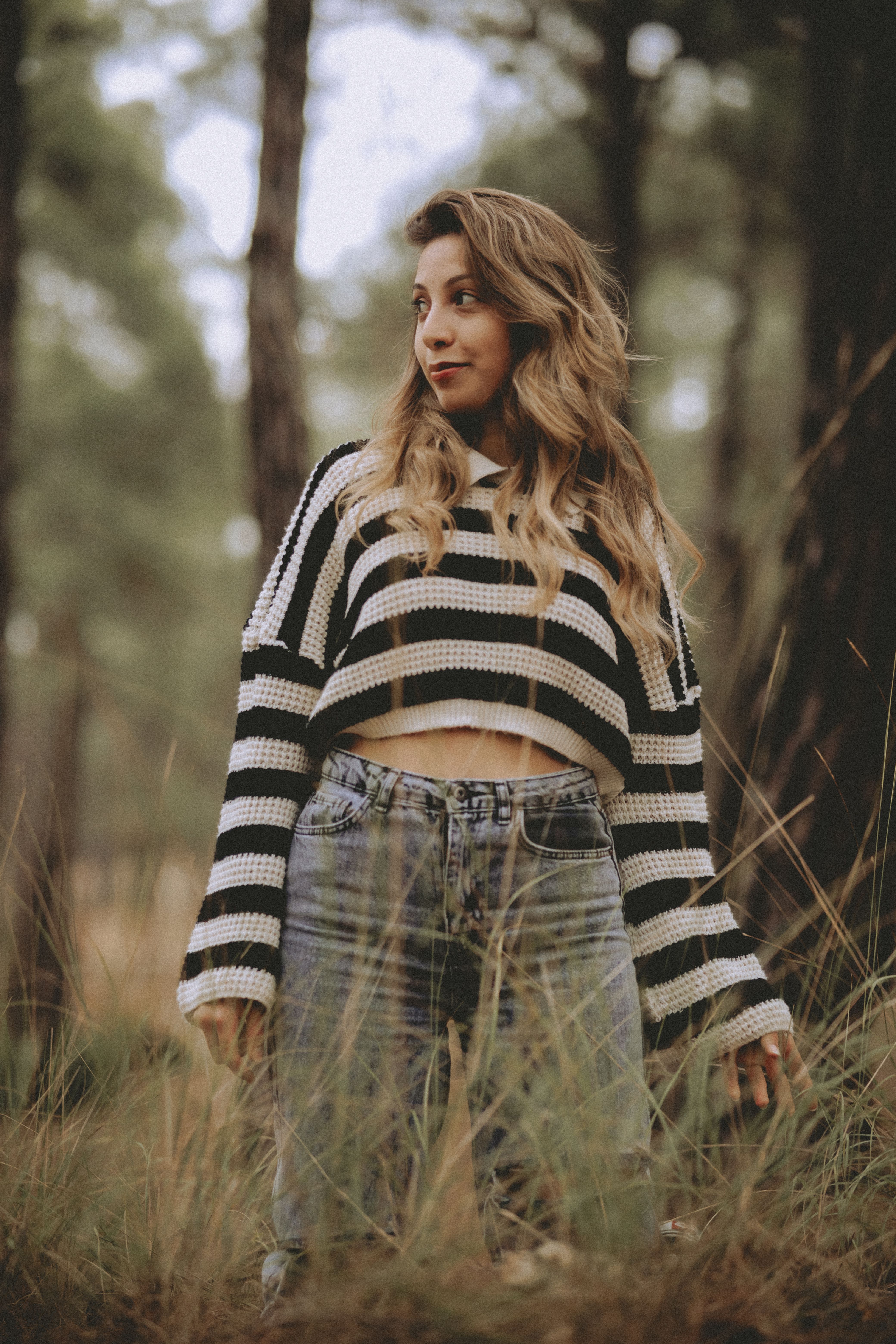 Striped Crochet Pullover